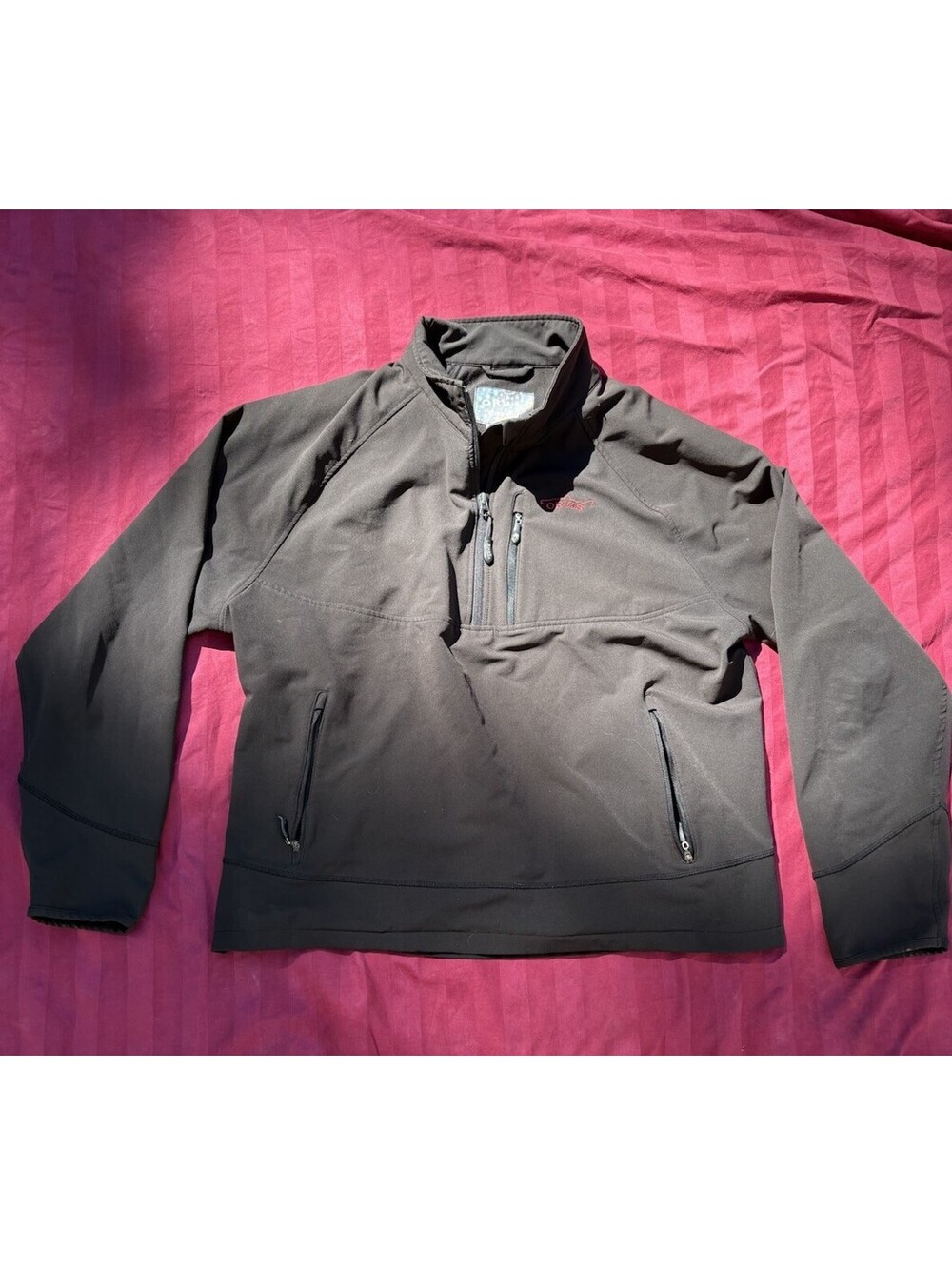 Orvis Trout Bum Men’s XL Black 1/4 Zip Softshell Fishing Pullover Jacket 🔥